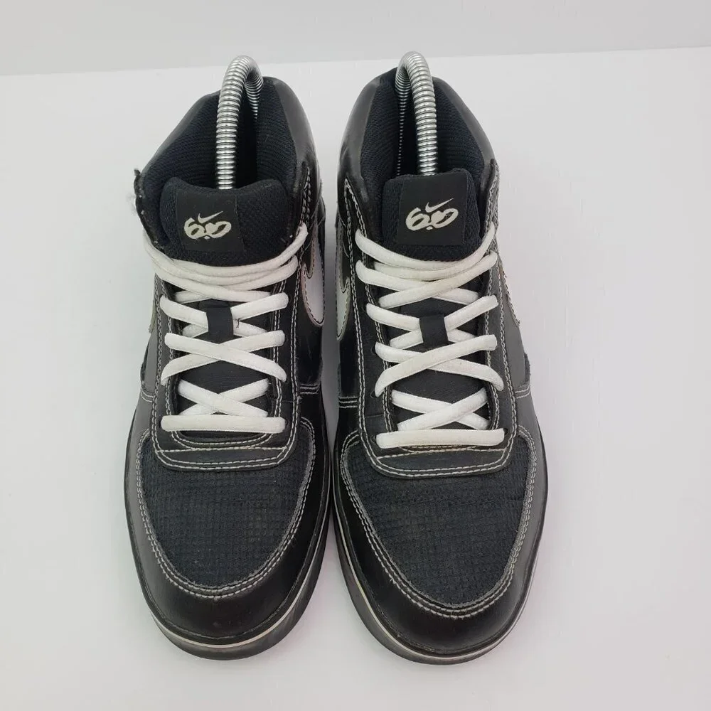 Nike Ruckus Mid Kids Size 6.5Y Womens Sz 8 Black White Sneaker Shoes 434691-003